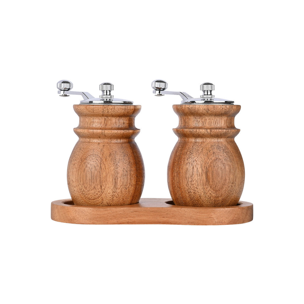 Μύλος Για Αλάτι-Πιπέρι Σετ 2τμx Με Ξύλινη Βάση 6x8,5x10εκ. Allure Estia 01-36683 (Υλικό: Ξύλο) - estia - 01-36683