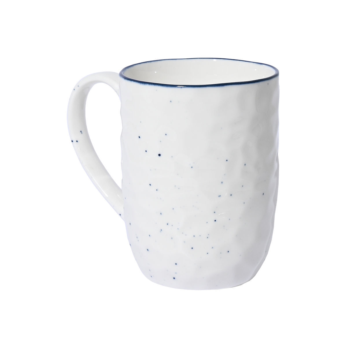 Κούπα Πορσελάνης Λευκή-Μπλε 395ml-12x8,3x10,8εκ. Pebbles Estia 07-37109 (Σετ 2 Τεμάχια) (Υλικό: Πορσελάνη, Χρώμα: Λευκό) - estia - 07-37109