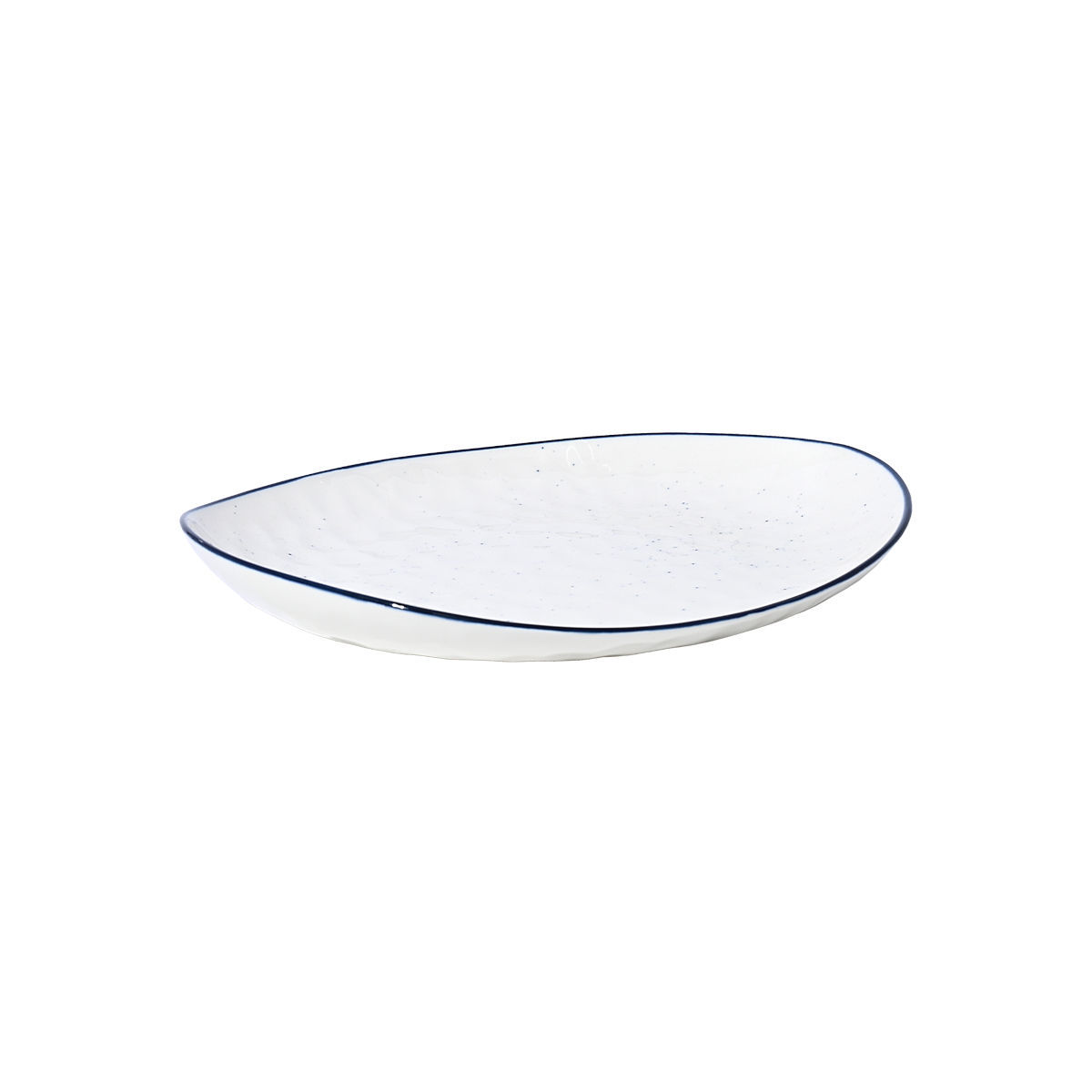 Πιάτο Φρούτου Πορσελάνης Λευκό-Μπλε 22x19x2,9εκ. Pebble