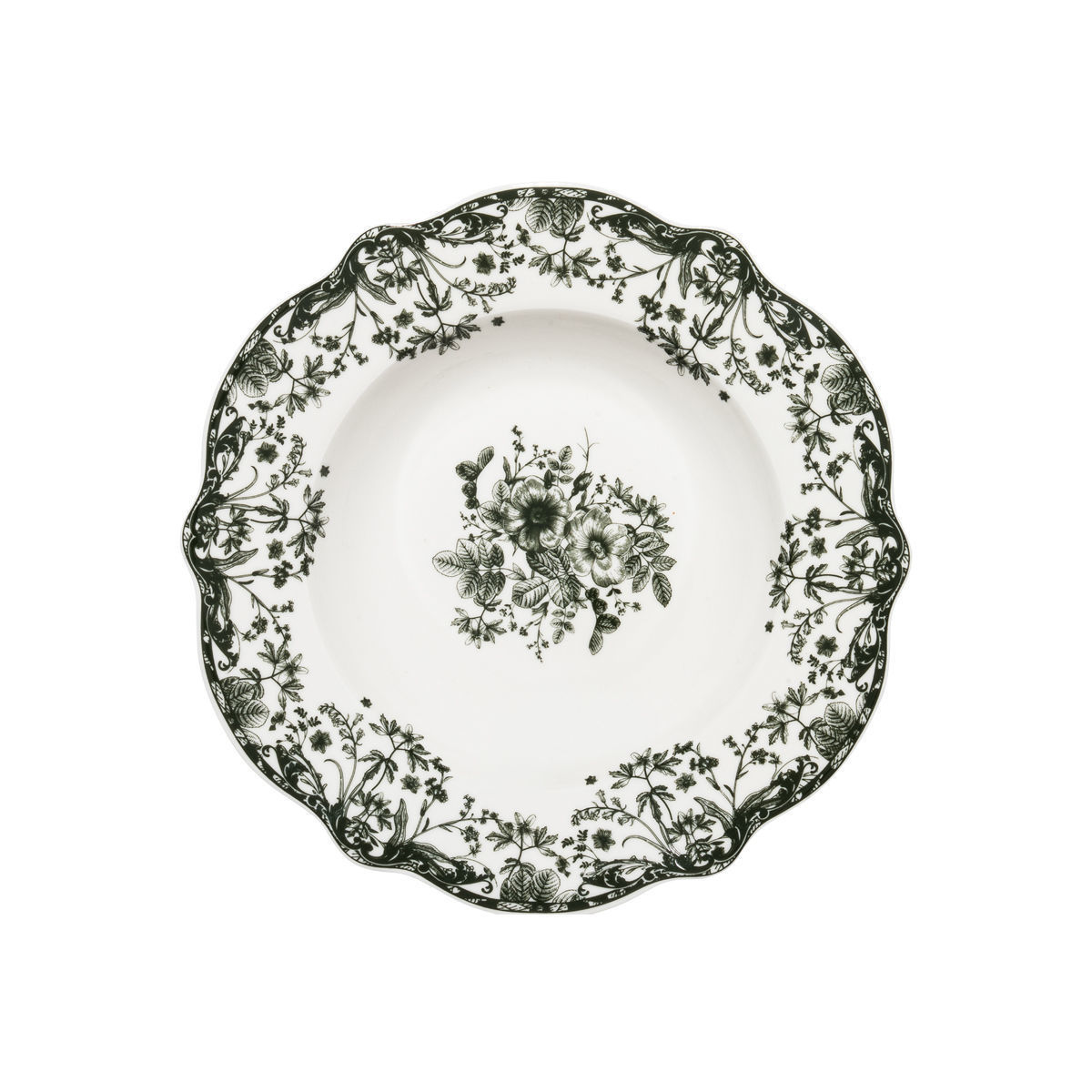 Πιάτο Βαθύ Φαγητού Πορσελάνης 22x3,8εκ. Reverie Green Estia 07-38724 (Σετ 6 Τεμάχια) (Υλικό: Πορσελάνη, Χρώμα: Πράσινο , Μέγεθος: Μεμονωμένο) - estia - 07-38724