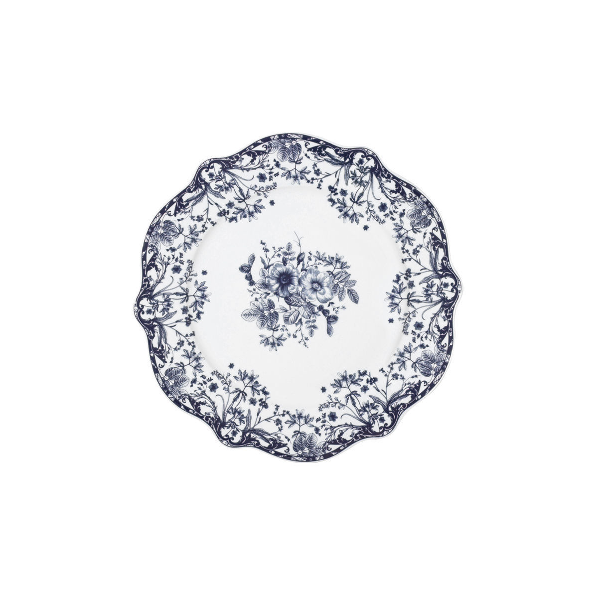 Πιάτο Φρούτου Πορσελάνης 19x1,9εκ. Reverie Blue Estia 07-38816 (Σετ 6 Τεμάχια) (Υλικό: Πορσελάνη, Χρώμα: Μπλε, Μέγεθος: Μεμονωμένο) - estia - 07-38816