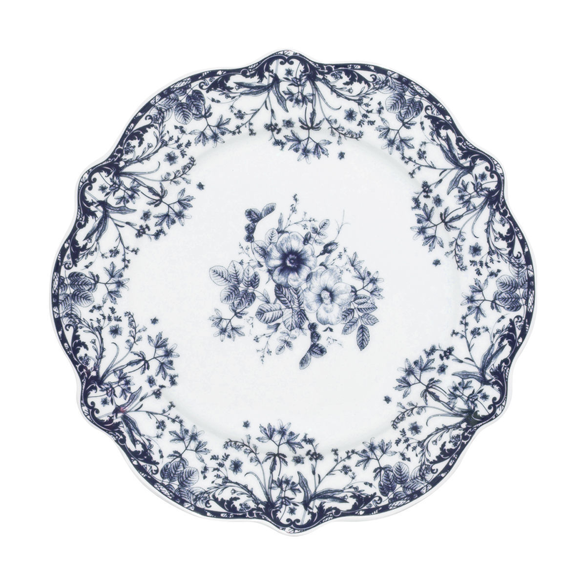 Πιάτο Ρηχό Φαγητού Πορσελάνης 27x2,3εκ. Reverie Blue Estia 07-38793 (Σετ 6 Τεμάχια) (Υλικό: Πορσελάνη, Χρώμα: Μπλε, Μέγεθος: Μεμονωμένο) - estia - 07-38793