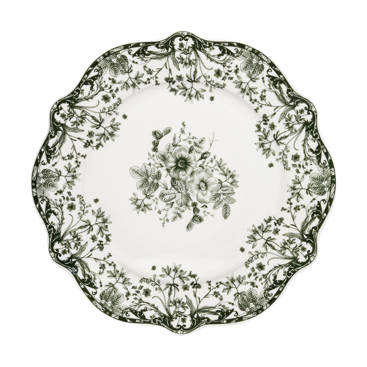 Πιάτο Ρηχό Φαγητού Πορσελάνης 27x2,3εκ. Reverie Green Estia 07-38717 (Σετ 6 Τεμάχια) (Υλικό: Πορσελάνη, Χρώμα: Πράσινο , Μέγεθος: Μεμονωμένο) - estia - 07-38717