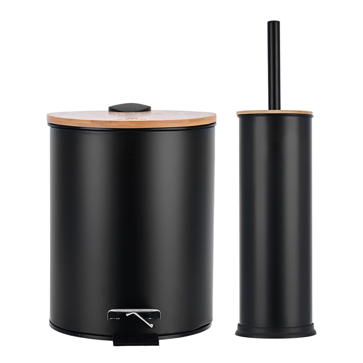 Σετ Καλάθι Μπάνιου Με Soft Close & Πιγκάλ Bamboo Essentials Μαύρο Estia 02-35631 (Υλικό: Bamboo, Χρώμα: Μαύρο) - estia - 02-35631