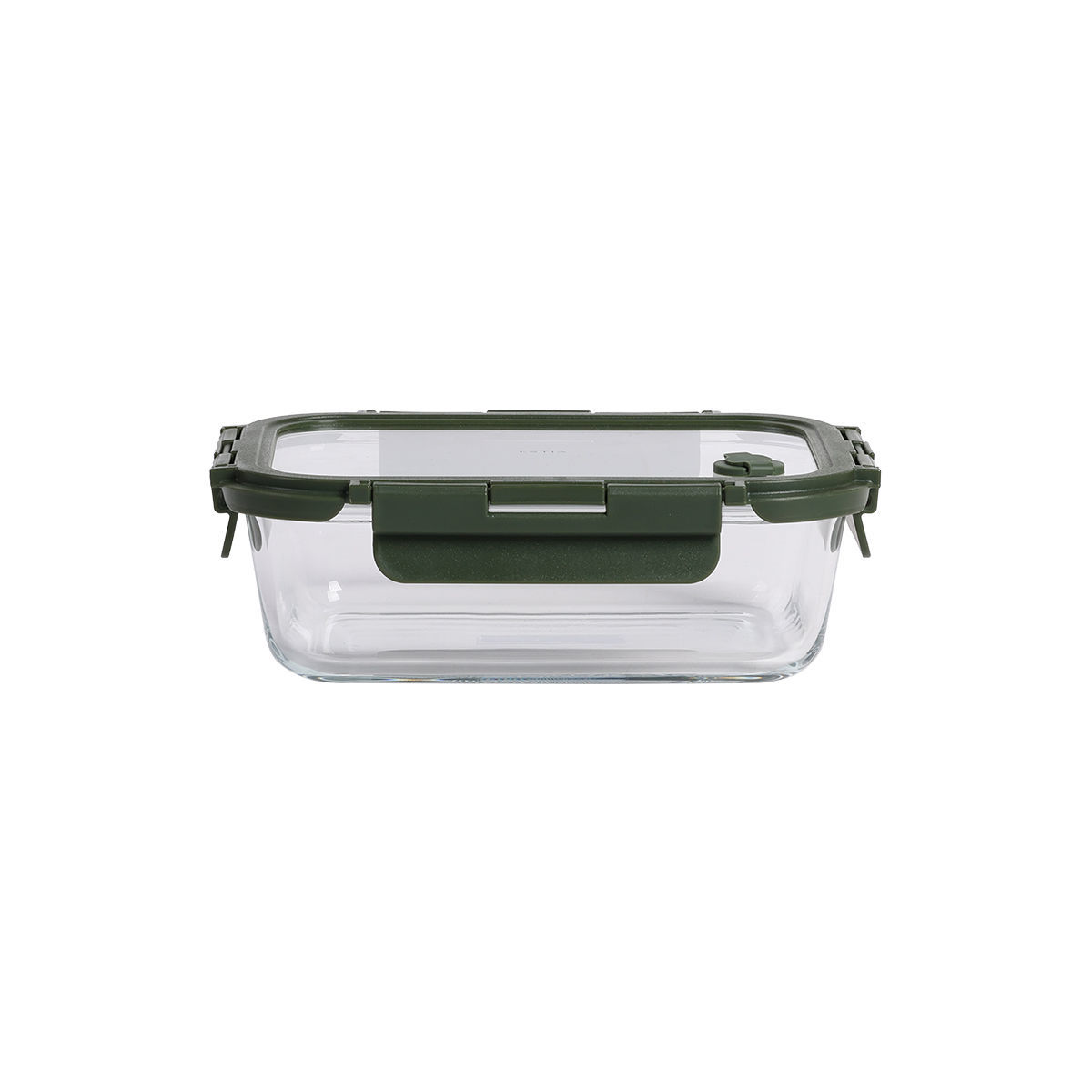 Φαγητοδοχείο Γυάλινο 1060ml-19,8x14,8x5,9εκ. Olive Click & Seal Estia 01-39660 (Υλικό: Γυαλί, Χρώμα: Λαδί) - estia - 01-39660