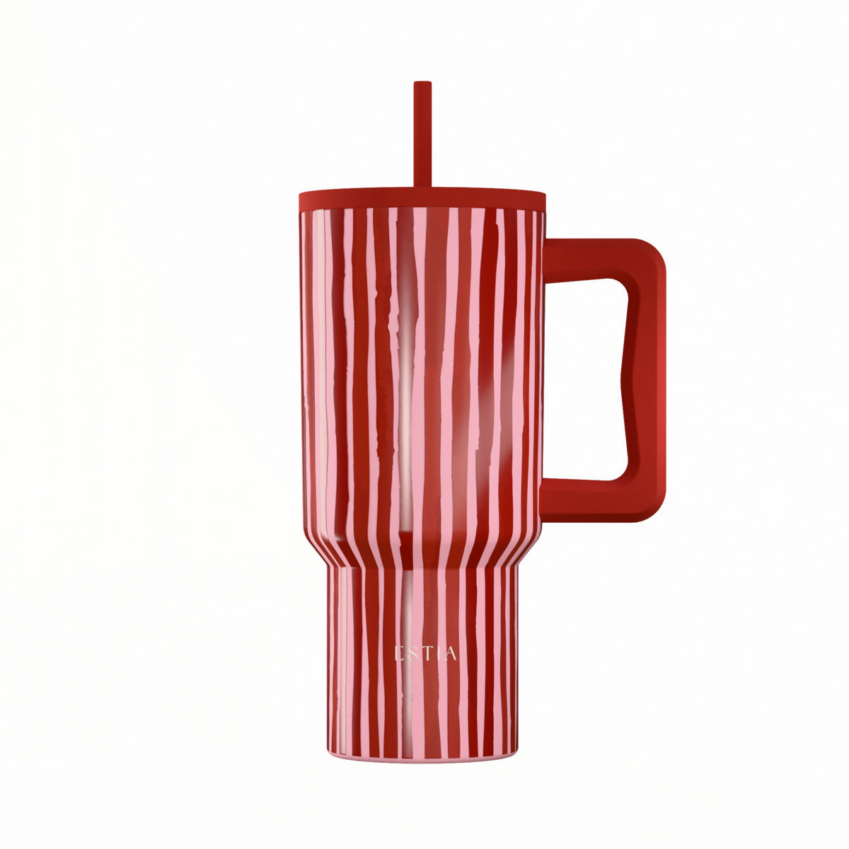 Θερμός Ανοξείδωτος Straw Tumbler XL 14,5x10x22,8εκ.-900ml Viva Stripe Save The Aegean Estia 01-41564 (Υλικό: Ανοξείδωτο) - estia - 01-41564