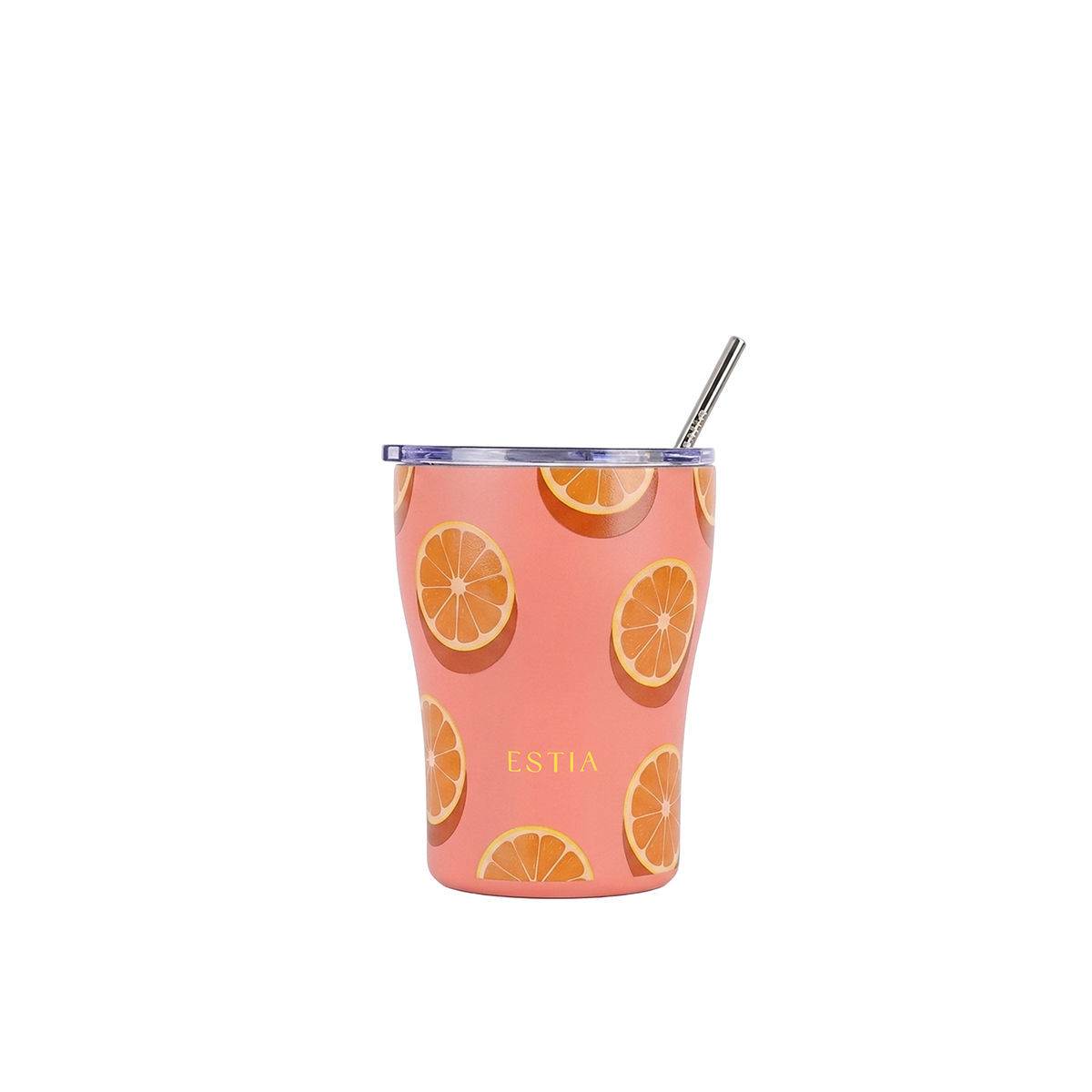 Θερμός-Ποτήρι Ανοξείδωτο Coffee Mug Πορτοκαλί Pop Save The Aegean Estia 350ml-8,7x12,5εκ. 01-49010 (Υλικό: Ανοξείδωτο) - estia - 01-49010