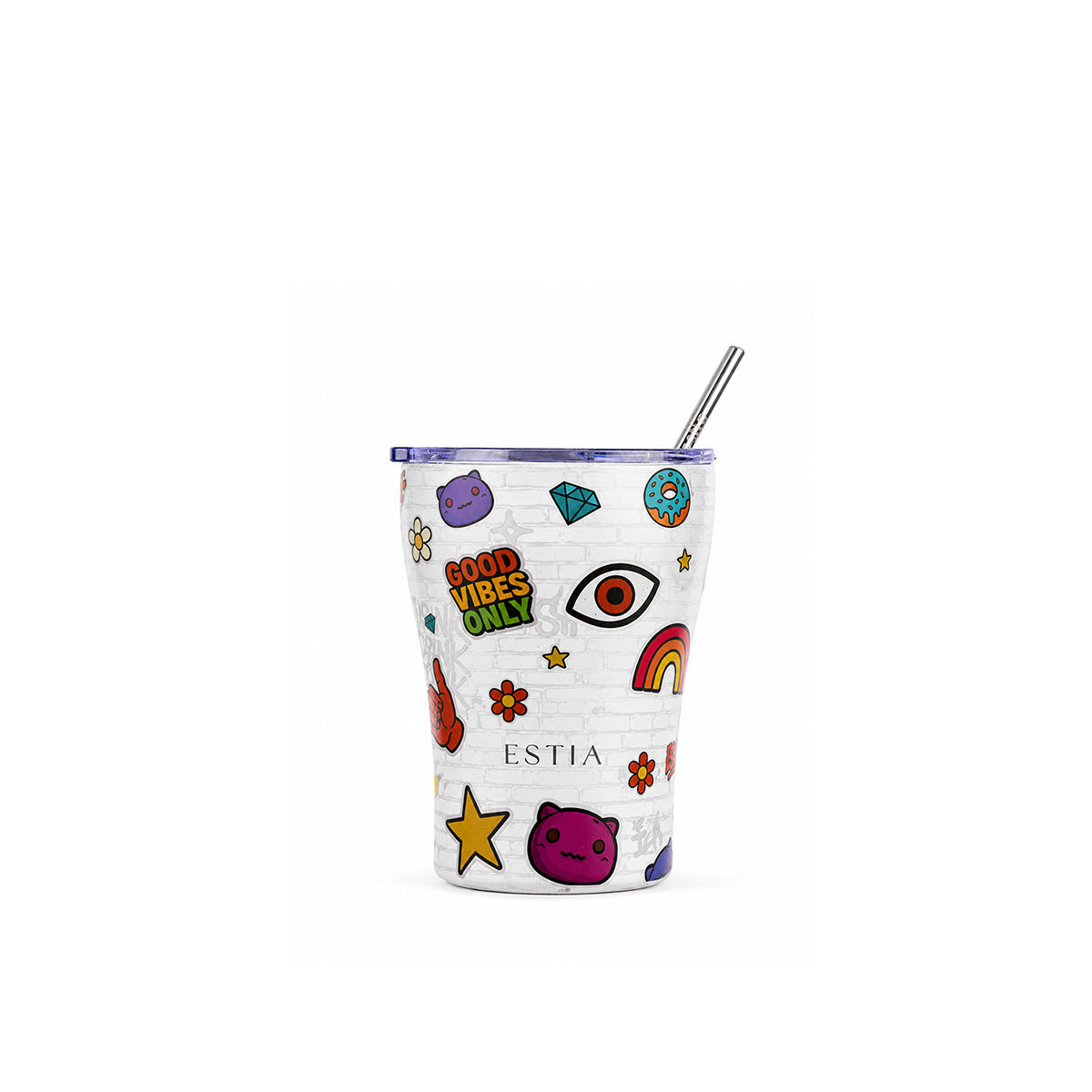 Θερμός-Ποτήρι Ανοξείδωτο Coffee Mug Urban Vibes Save The Aegean Estia 350ml-8,7x12,5εκ. 01-48761 (Υλικό: Ανοξείδωτο) - estia - 01-48761