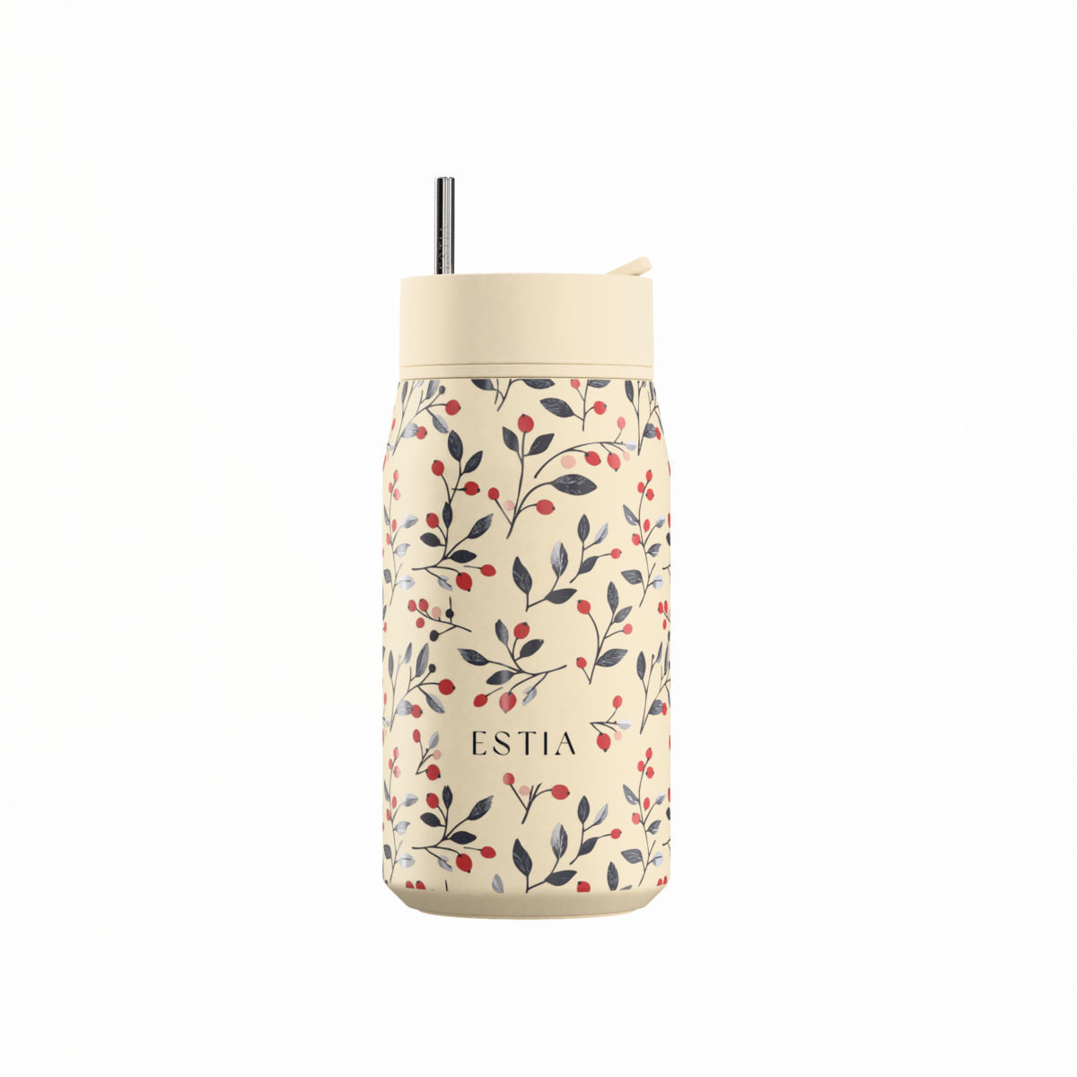 Θερμός-Ποτήρι Ανοξείδωτο Bloom Μπεζ Lens Save The Aegean Estia 360ml 01-42912 (Υλικό: Ανοξείδωτο) - estia - 01-42912