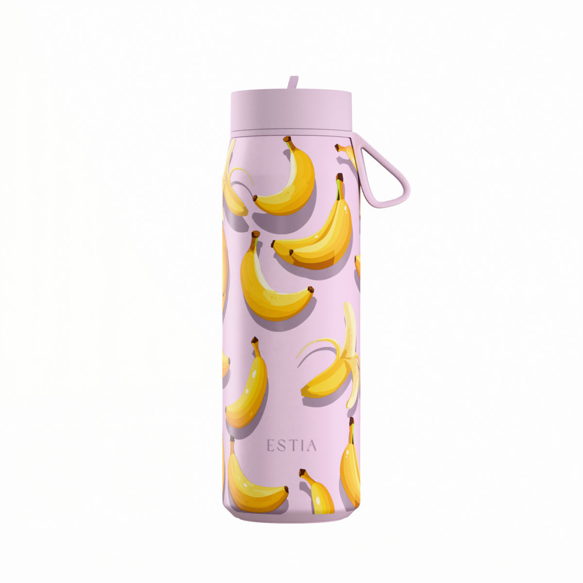 Θερμός Με Καλαμάκι Ανοξείδωτος Banana Mood Pulse Save The Aegean Estia 500ml 01-42639 (Υλικό: Ανοξείδωτο) - estia - 01-42639