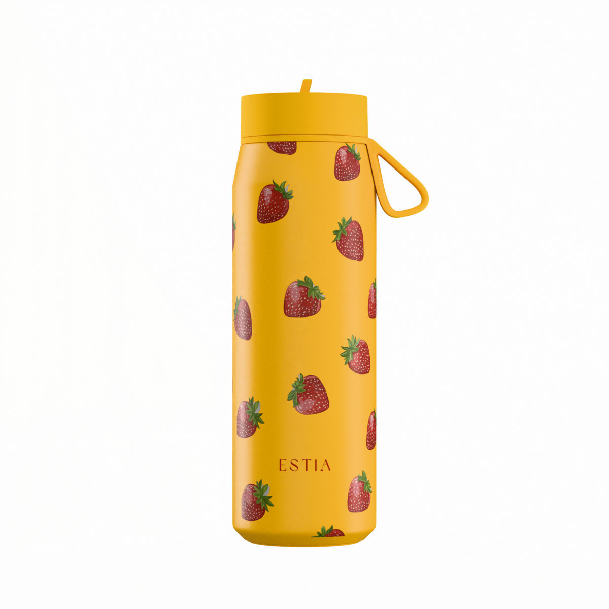 Θερμός Με Καλαμάκι Ανοξείδωτος Berry Bright Pulse Save The Aegean Estia 500ml 01-42493 (Υλικό: Ανοξείδωτο) - estia - 01-42493