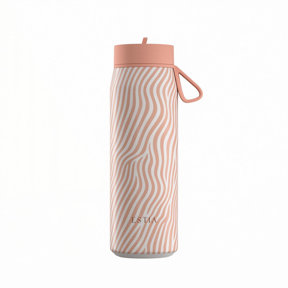 Θερμός Με Καλαμάκι Ανοξείδωτος Soft Ripple Pulse Save The Aegean Estia 500ml 01-42561 (Υλικό: Ανοξείδωτο) - estia - 01-42561