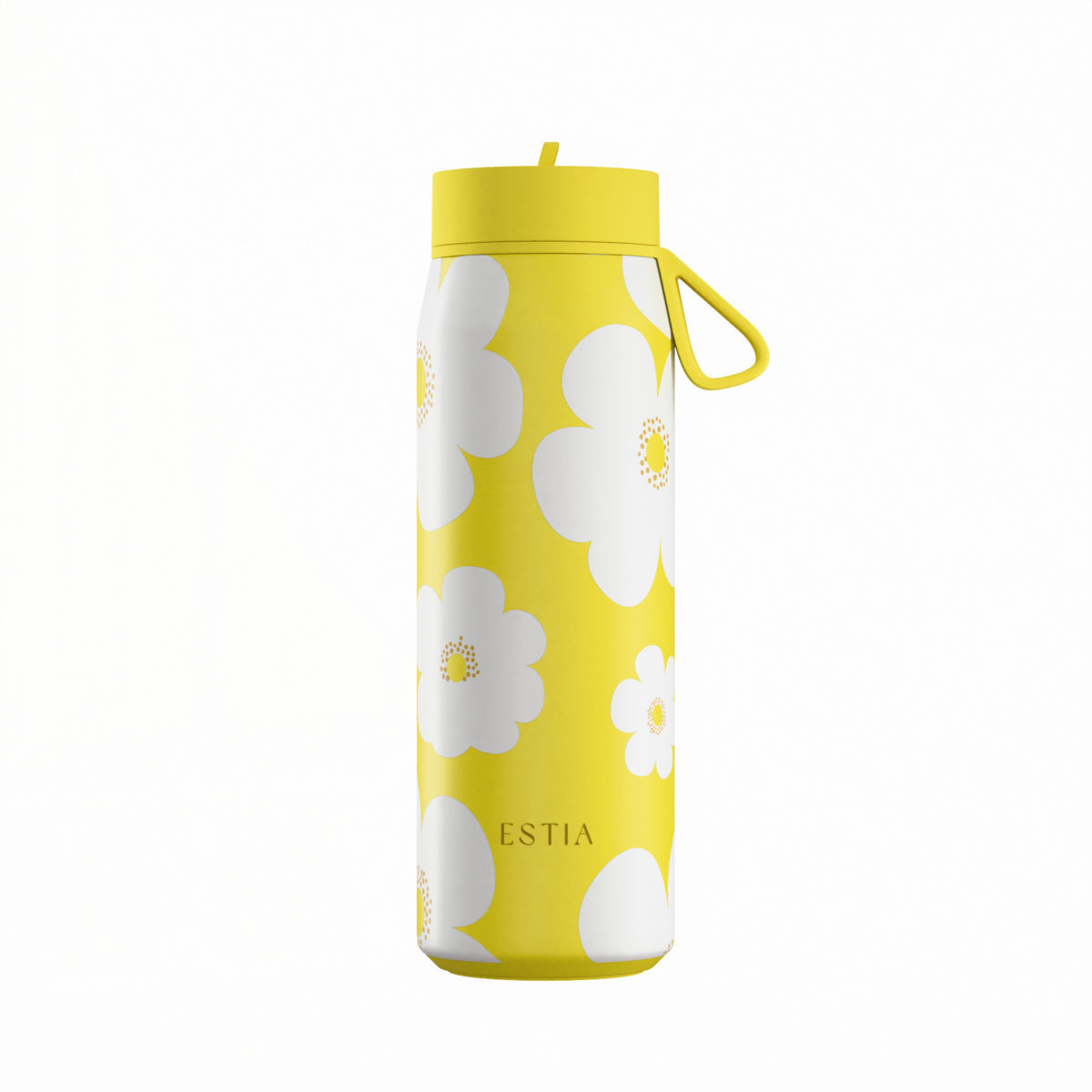 Θερμός Με Καλαμάκι Ανοξείδωτος Yellow Daisy Pulse Save The Aegean Estia 500ml 01-42653 (Υλικό: Ανοξείδωτο) - estia - 01-42653