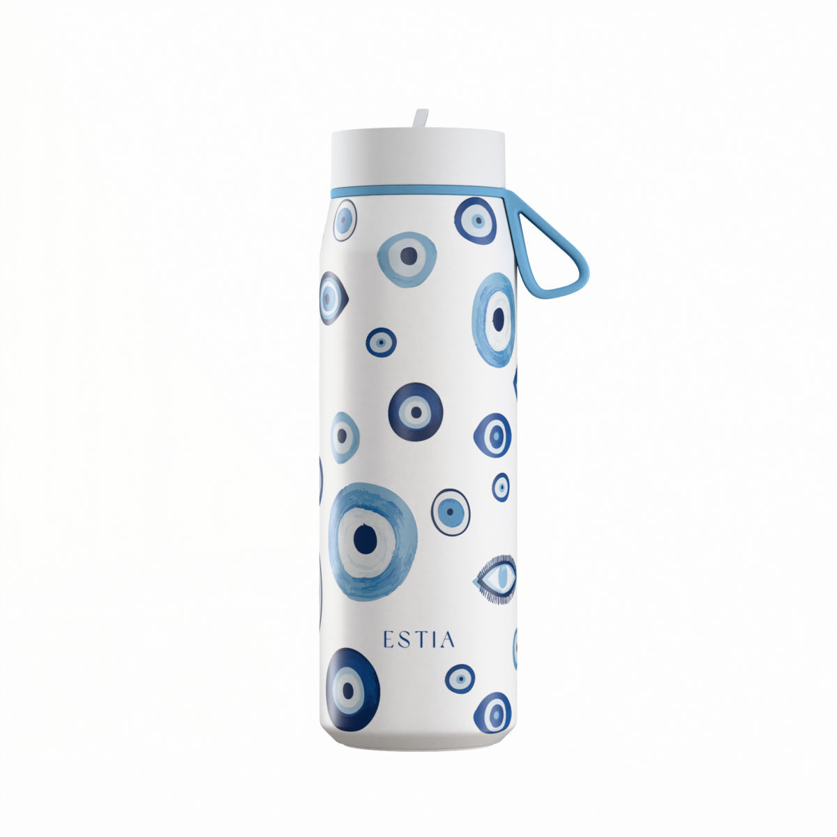Θερμός Με Καλαμάκι Ανοξείδωτος Spirit of Luck Pulse Save The Aegean Estia 500ml 01-42523 (Υλικό: Ανοξείδωτο) - estia - 01-42523