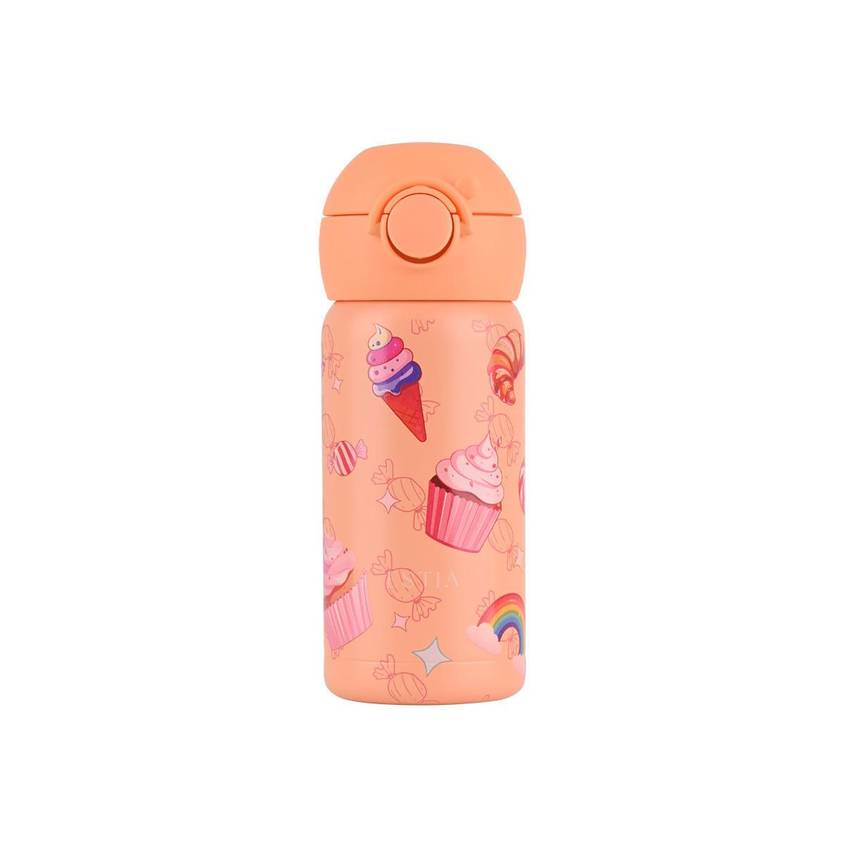 Θερμός Παιδικό Ανοξείδωτο Με Καλαμάκι Candy Sky 350ml-7x7x18εκ. Save The Aegean Estia 01-43643 (Υλικό: Ανοξείδωτο) - estia - 01-43643