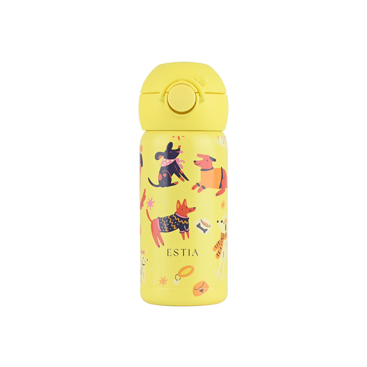 Θερμός Παιδικό Ανοξείδωτο Με Καλαμάκι Pet Party 350ml-7x7x18εκ. Save The Aegean Estia 01-43636 (Υλικό: Ανοξείδωτο) - estia - 01-43636
