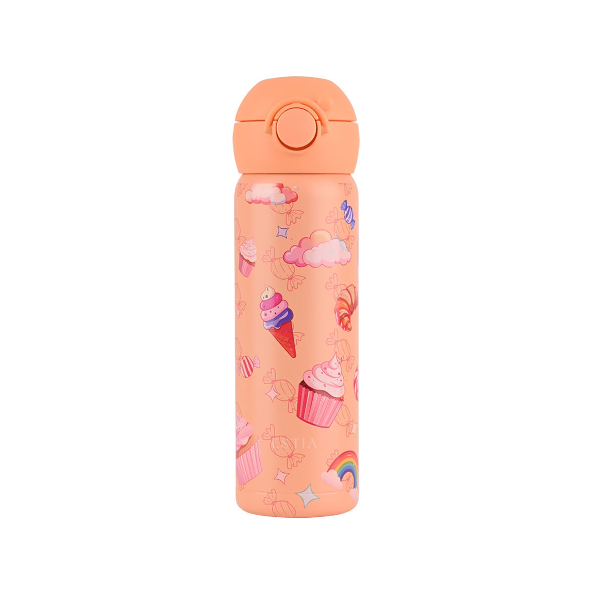 estia Θερμός Παιδικό Ανοξείδωτο Με Καλαμάκι Candy Sky 500ml-7,9x6,6x20,3εκ. Save The Aegean Estia 01-43650 (Υλικό: Ανοξείδωτο) - estia - 01-43650