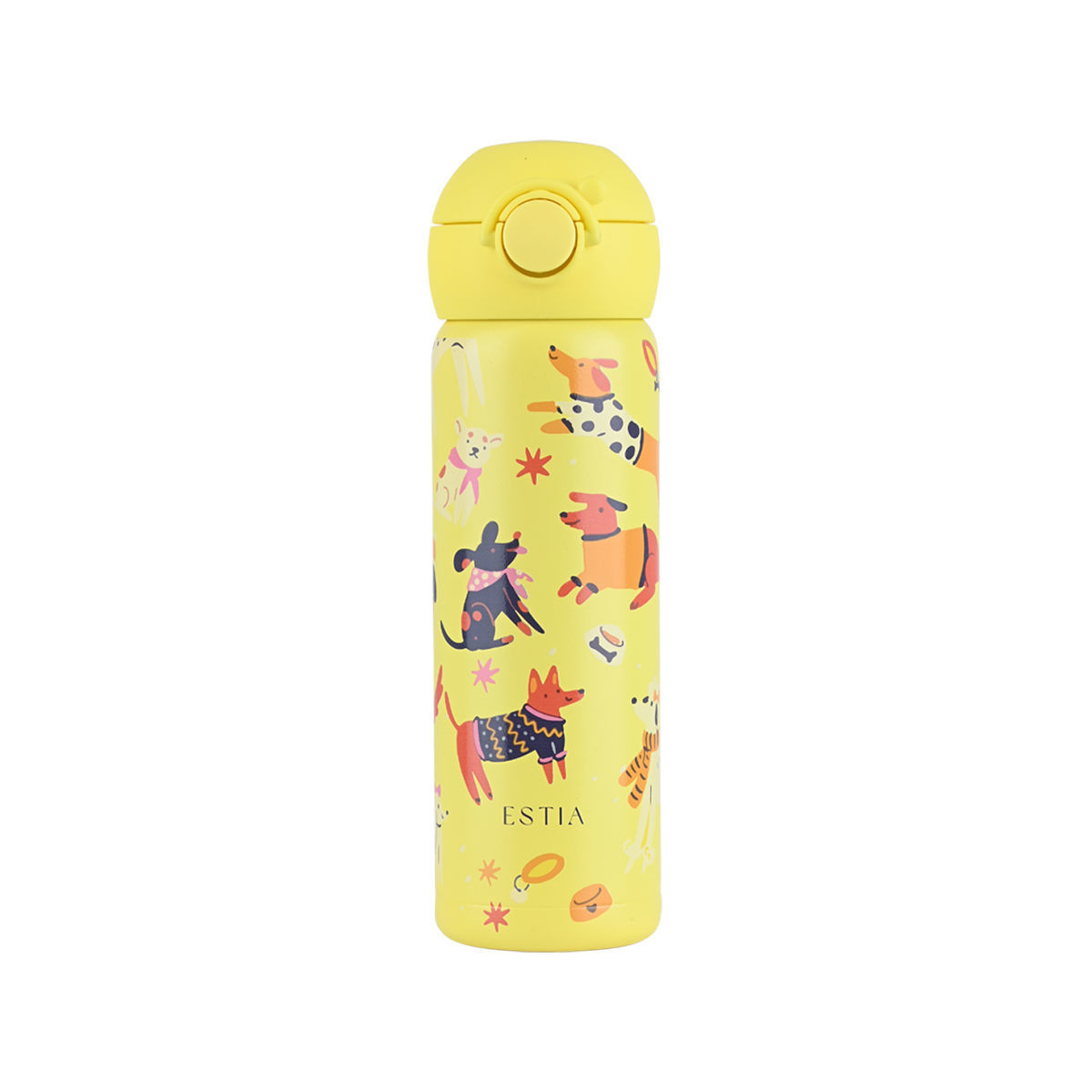Θερμός Παιδικό Ανοξείδωτο Με Καλαμάκι Pet Party 500ml-7,9x6,6x20,3εκ. Save The Aegean Estia 01-43667 (Υλικό: Ανοξείδωτο) - estia - 01-43667