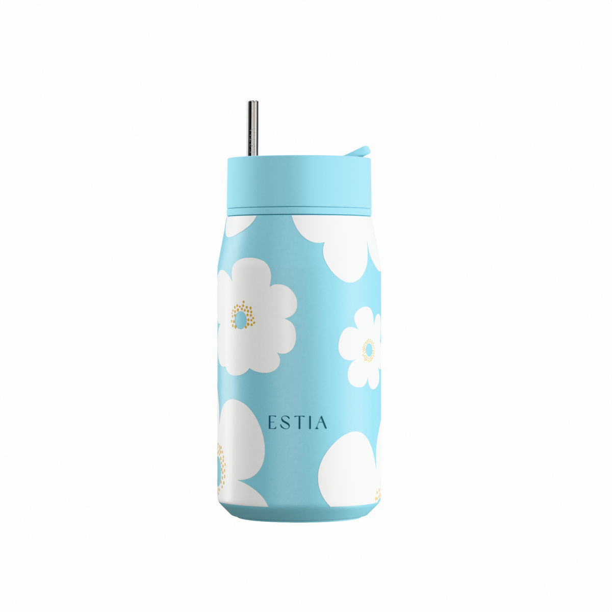 Θερμός-Ποτήρι Ανοξείδωτο Banana Blue Daisy Save The Aegean Estia 360ml 01-43087 (Υλικό: Ανοξείδωτο) - estia - 01-43087
