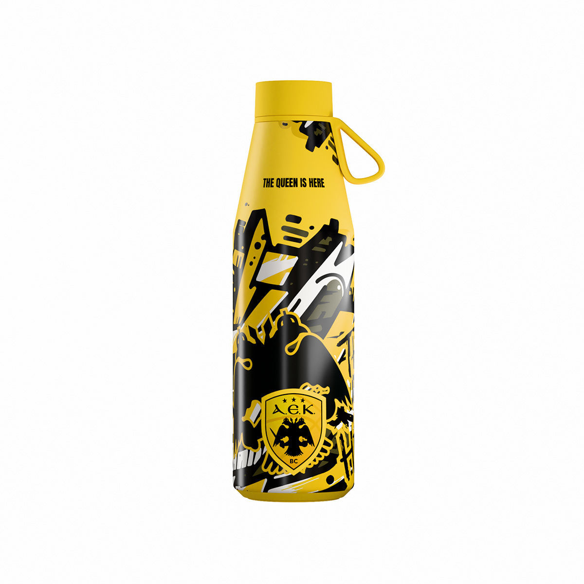 Θερμός-Μπουκάλι Ανοξείδωτο Flow Aek BC Editon The Queen Is Here 500ml Estia 00-48921 (Υλικό: Ανοξείδωτο, Χρώμα: Κίτρινο ) - estia - 00-48921