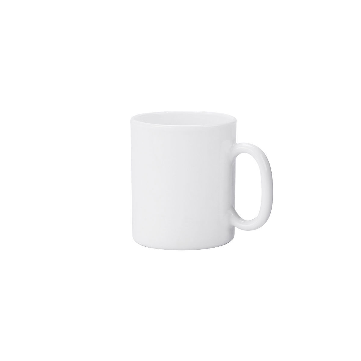 Κούπα Γυάλινη Οπαλίνας Λευκή 320ml-7,9x9,3x10,8εκ. Edge Estia 07-43537 (Σετ 2 Τεμάχια) (Υλικό: Γυαλί, Χρώμα: Λευκό) - estia - 07-43537