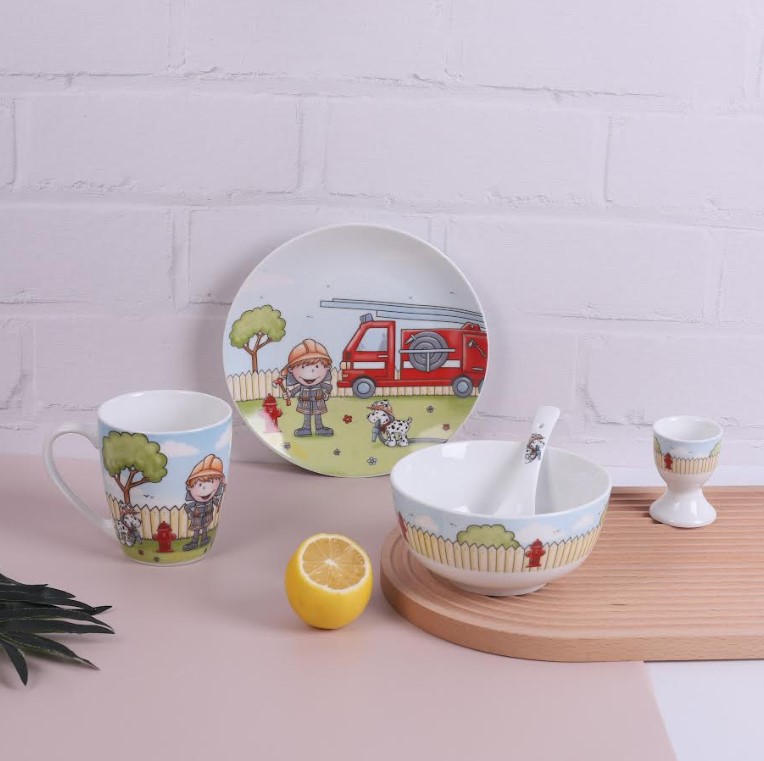 Παιδικό Σετ Φαγητού 5τμχ Πορσελάνης Fireman CRYSPO TRIO 28.0036.90 (Υλικό: Πορσελάνη) - CRYSPO TRIO - 28.0036.90