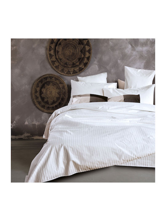 Σετ Σεντόνια Βαμβακοσατέν King 250x280εκ. Lusso Cream SB HOME (Ύφασμα: Βαμβακοσατέν, Τύπος κατωσέντονου: Χωρίς Λάστιχο, Χρώμα: Κρεμ, Μέγεθος: King Size) - Sb home - 5206864053076