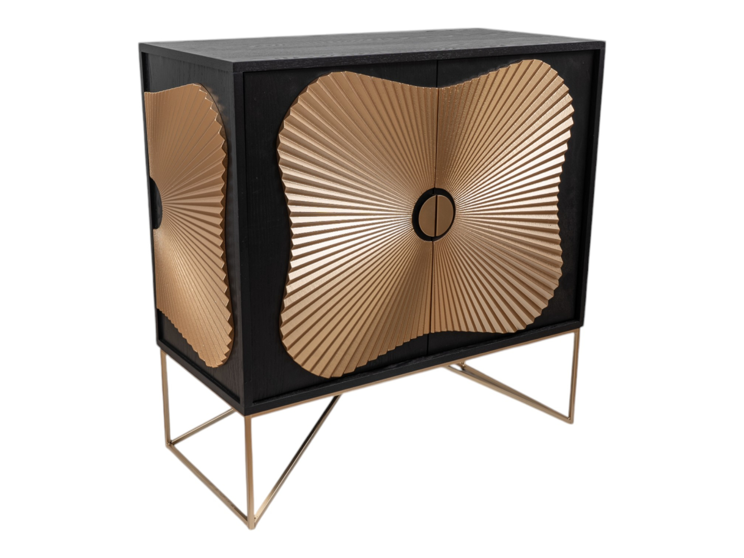 Μπουφές Mdf Μαύρος-Χρυσός 78,5x38x80εκ. Zen Collection 