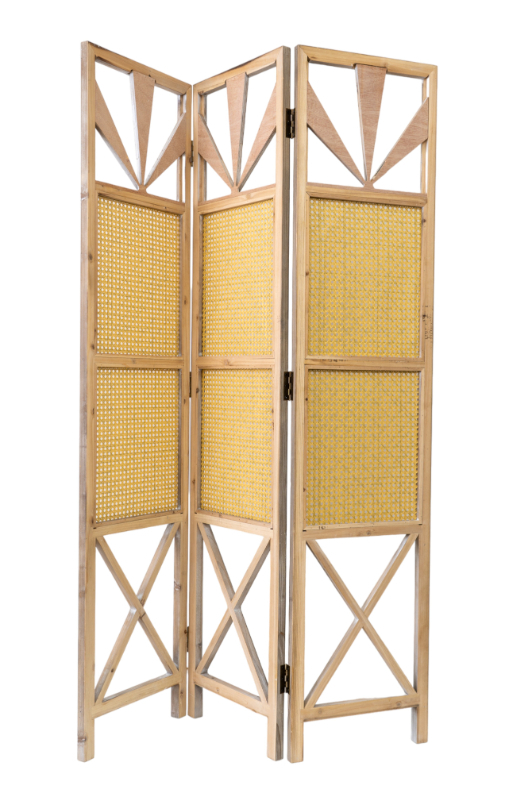 ZEN COLLECTION Παραβάν Ξύλινο-Ψάθινο Natural 120,5x3x180εκ. Zen Collection 24.27.49946 (Υλικό: Ξύλο, Χρώμα: Natural) - ZEN COLLECTION - 24.27.49946