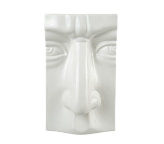 Διακοσμητικά Επιτραπέζια 24home - ΣΗΜΑΝΤΙΚΟ: Σε περίπτωση διαφοράς τιμής από το κατάστημα ισχύει παντα και μόνο η τιμή του καταστήματος Βάζο Πρόσωπο Κεραμικό Λευκό 15x11,5x23εκ. Zen Collectio