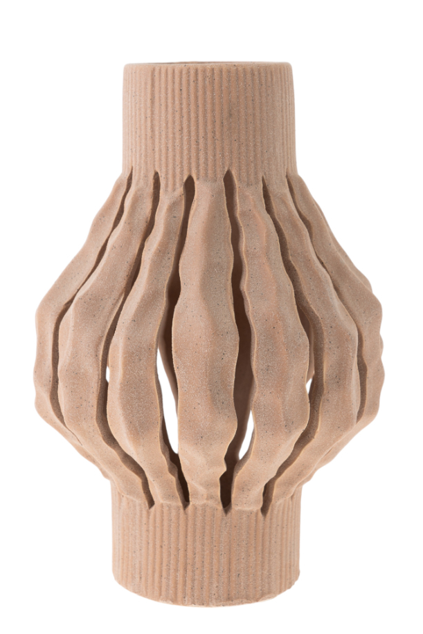 ZEN COLLECTION Βάζο Διακοσμητικό Κεραμικό Διάτρητο Ροζ 15,5x25εκ. Zen Collection 24.19.50012 (Υλικό: Κεραμικό, Χρώμα: Ροζ) - ZEN COLLECTION - 24.19.50012