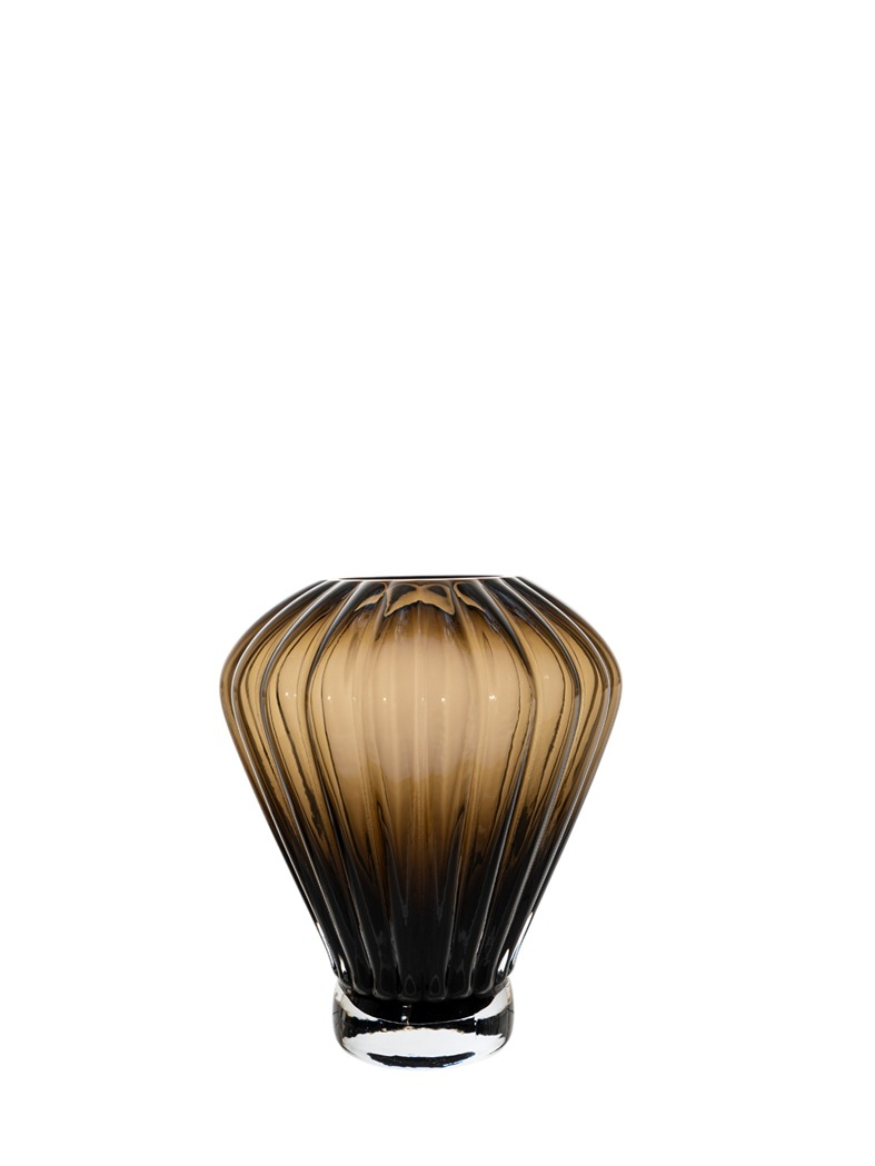 Βάζο Χειροποίητο Φυσητό Γυαλί Καφέ 17x20εκ. Zen Collection 25.43.52176 (Υλικό: Γυαλί, Χρώμα: Καφέ) - ZEN COLLECTION - 25.43.52176