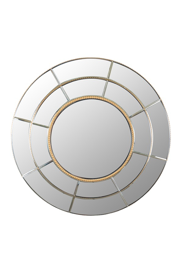 ZEN COLLECTION Καθρέπτης Στρογγυλός Γυάλινος Χρυσός 80x3x80εκ. Zen Collection 24.33.51090 (Υλικό: Γυαλί, Χρώμα: Χρυσό ) - ZEN COLLECTION - 24.33.51090