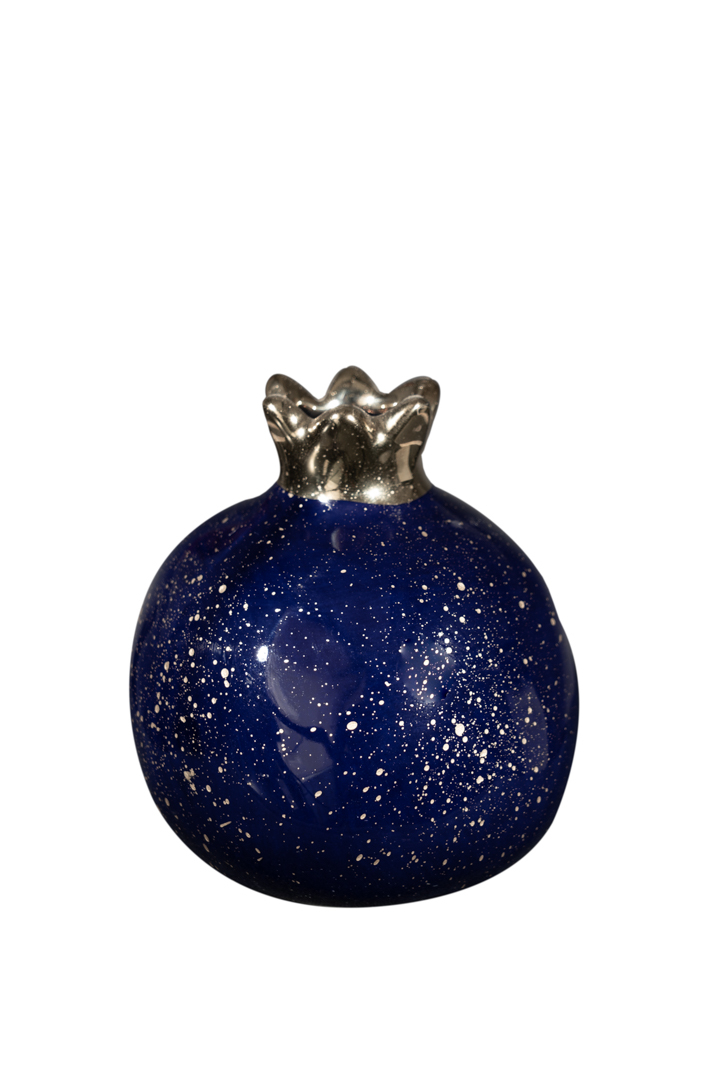 Διακοσμητικά Επιτραπέζια 24home - ΣΗΜΑΝΤΙΚΟ: Σε περίπτωση διαφοράς τιμής από το κατάστημα ισχύει παντα και μόνο η τιμή του καταστήματος Ρόδι Κεραμικό Μπλε-Χρυσό 10εκ. Zen Collection 21.19.476