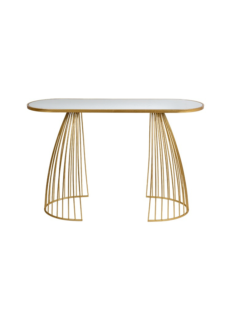 ZEN COLLECTION - ΣΗΜΑΝΤΙΚΟ: Σε περίπτωση διαφοράς τιμής από το κατάστημα ισχύει παντα και μόνο η τιμή του καταστήματος Κονσόλα Μεταλλική Χρυσή Με Τζάμι Καθρέπτη 120x40x80εκ.