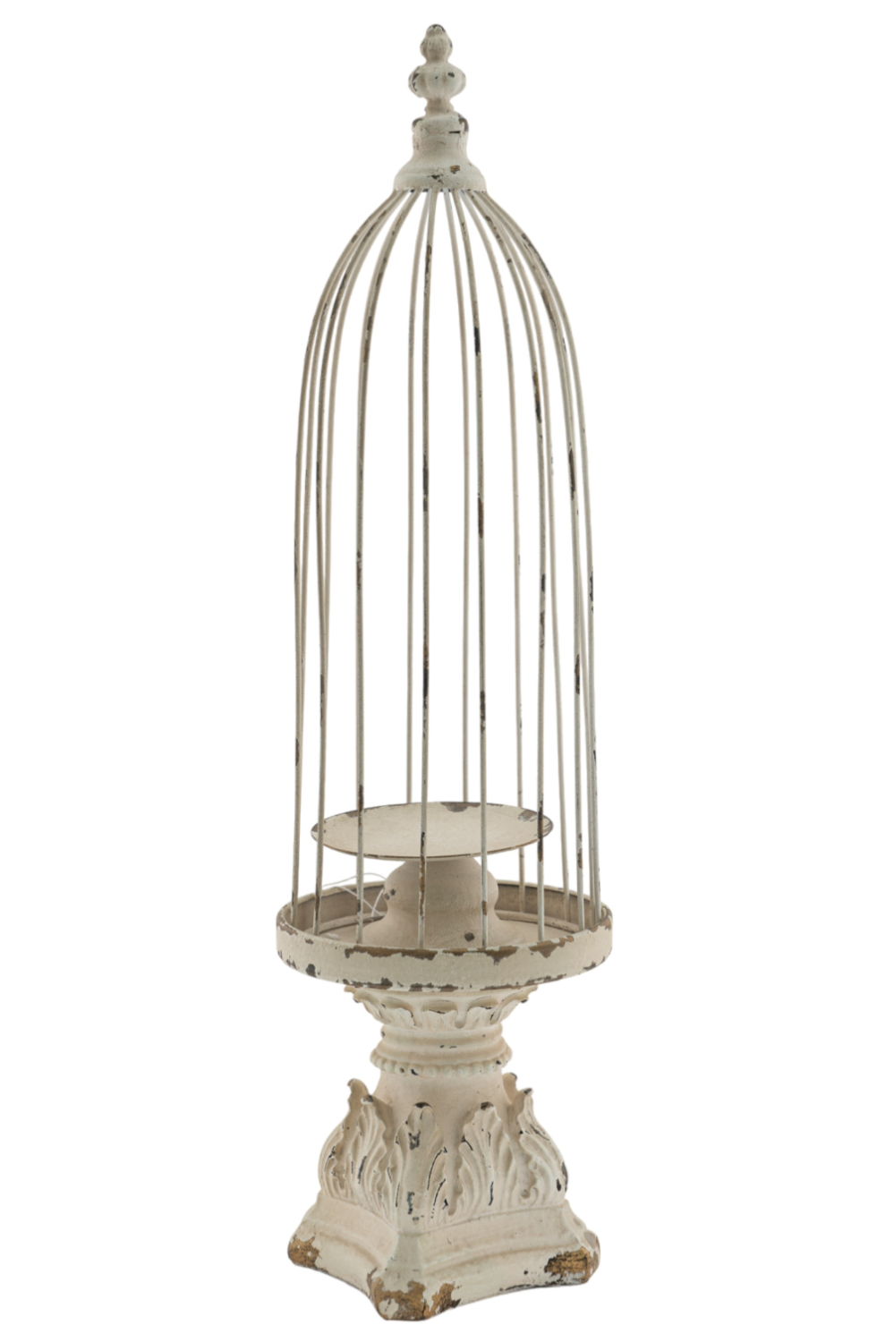 ZEN COLLECTION Κηροπήγιο Κλουβί Μεταλλικό Μπεζ Αντικέ 18x62εκ. Zen Collection 24.18.50045 (Υλικό: Μεταλλικό, Χρώμα: Μπεζ) - ZEN COLLECTION - 24.18.50045