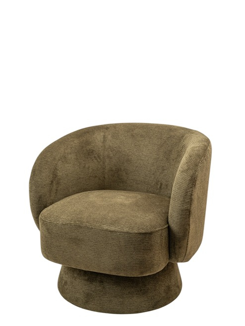 Πολυθρόνα Με Μηχανισμό Που Γυρίζει Λαδί 78x79x77εκ. Zen