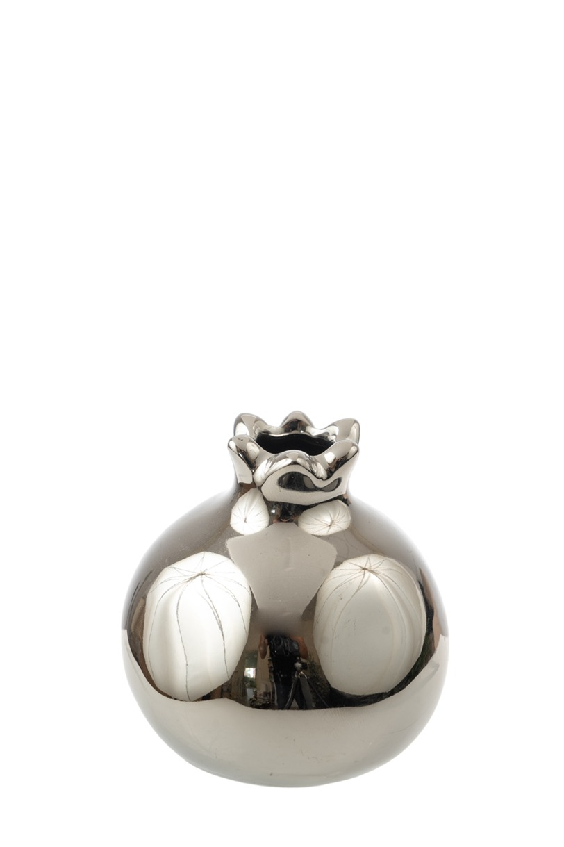 Διακοσμητικά Επιτραπέζια 24home - ΣΗΜΑΝΤΙΚΟ: Σε περίπτωση διαφοράς τιμής από το κατάστημα ισχύει παντα και μόνο η τιμή του καταστήματος Ρόδι Κεραμικό Ασημί 10,16εκ. Zen Collection 24.3.50531