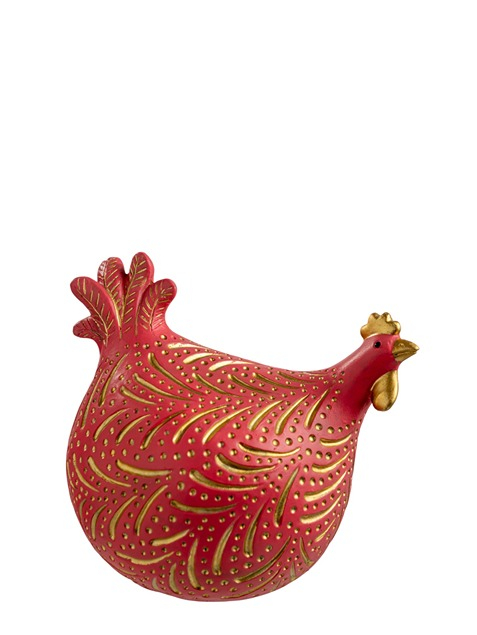 Διακοσμητική Πασχαλινή Κότα Polyester Φούξια-Χρυσή 18x12,5x16,5εκ. Zen Collection 26.7.52579 (Υλικό: Polyester, Χρώμα: Φούξια) - ZEN COLLECTION - 26.7.52579