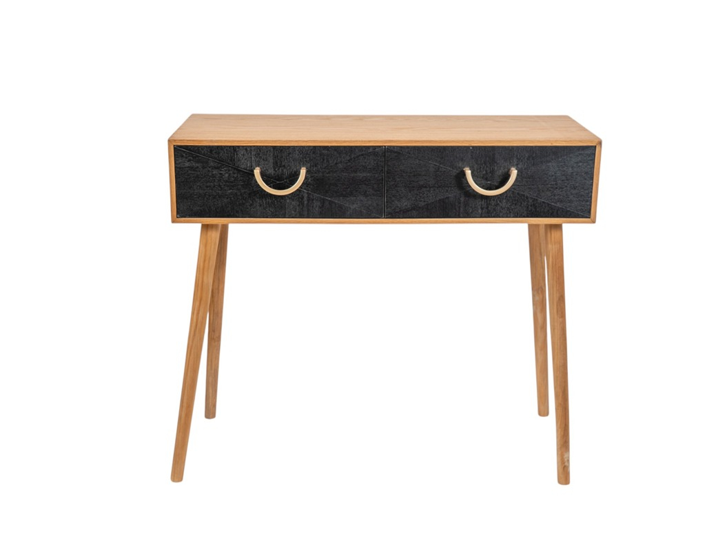 Κονσόλα Ξύλινη Natural-Καφέ 90x35x78εκ. Zen Collection 