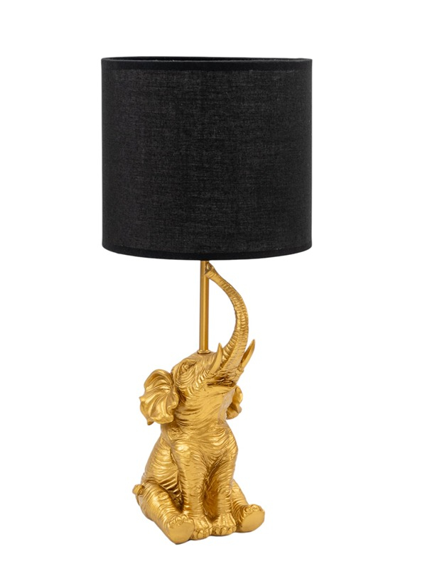 ZEN COLLECTION - ΣΗΜΑΝΤΙΚΟ: Σε περίπτωση διαφοράς τιμής από το κατάστημα ισχύει παντα και μόνο η τιμή του καταστήματος Φωτιστικό Επιτραπέζιο Polyester Μαύρο-Χρυσό 20x20x46εκ.