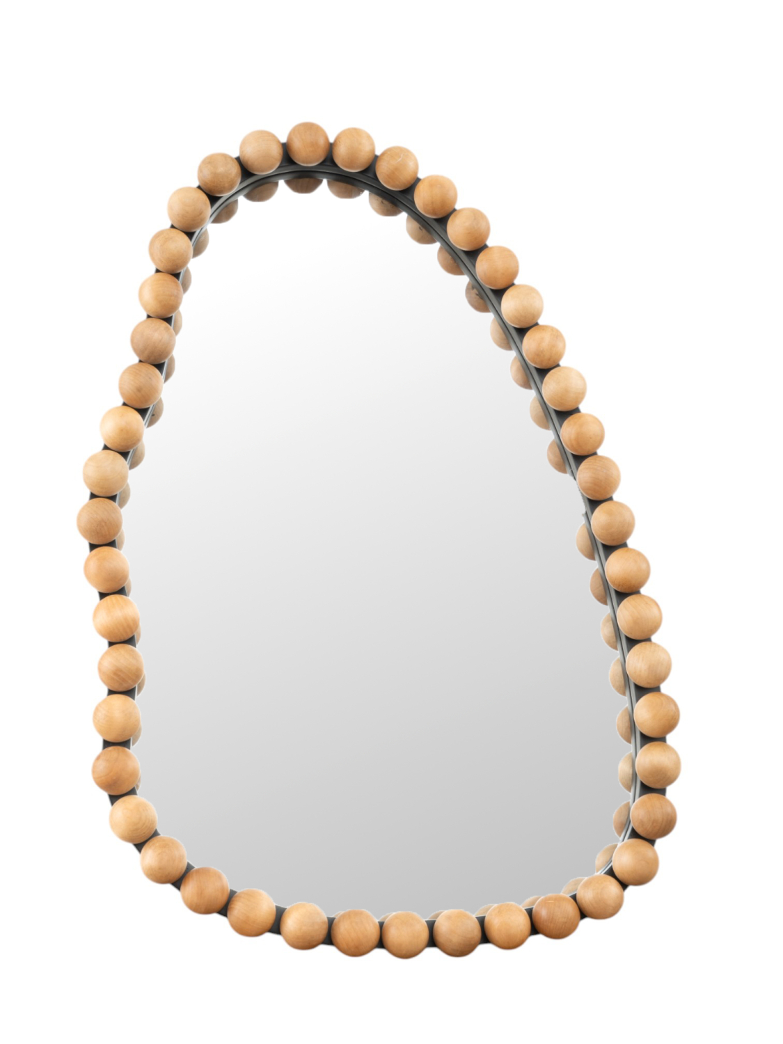 ZEN COLLECTION - ΣΗΜΑΝΤΙΚΟ: Σε περίπτωση διαφοράς τιμής από το κατάστημα ισχύει παντα και μόνο η τιμή του καταστήματος Καθρέπτης Ξύλινος Με Μπίλιες Μπεζ-Καφέ 61x7x91,5εκ. Zen