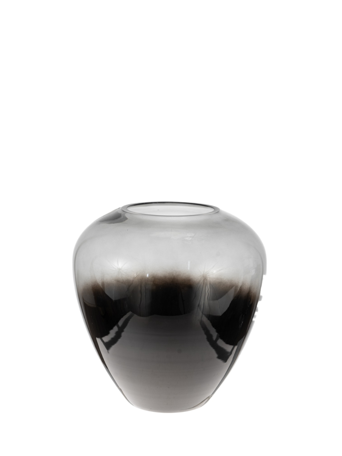 ZEN COLLECTION - ΣΗΜΑΝΤΙΚΟ: Σε περίπτωση διαφοράς τιμής από το κατάστημα ισχύει παντα και μόνο η τιμή του καταστήματος Βάζο Χειροποίητο Γυάλινο Γκρι-Μαύρο 21,5x21εκ. Zen Coll