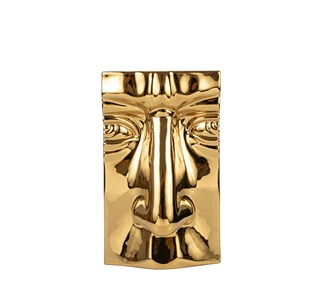 Διακοσμητικά Επιτραπέζια 24home - ΣΗΜΑΝΤΙΚΟ: Σε περίπτωση διαφοράς τιμής από το κατάστημα ισχύει παντα και μόνο η τιμή του καταστήματος Βάζο Πρόσωπο Κεραμικό Χρυσό 14x11,5x23εκ. Zen Collectio