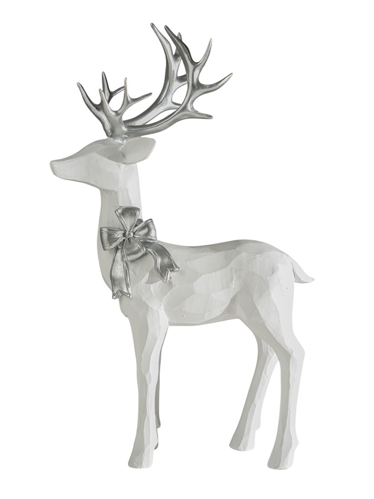 ZEN COLLECTION - ΣΗΜΑΝΤΙΚΟ: Σε περίπτωση διαφοράς τιμής από το κατάστημα ισχύει παντα και μόνο η τιμή του καταστήματος Χριστουγεννιάτικος Διακοσμητικός Τάρανδος Polyester Λευ