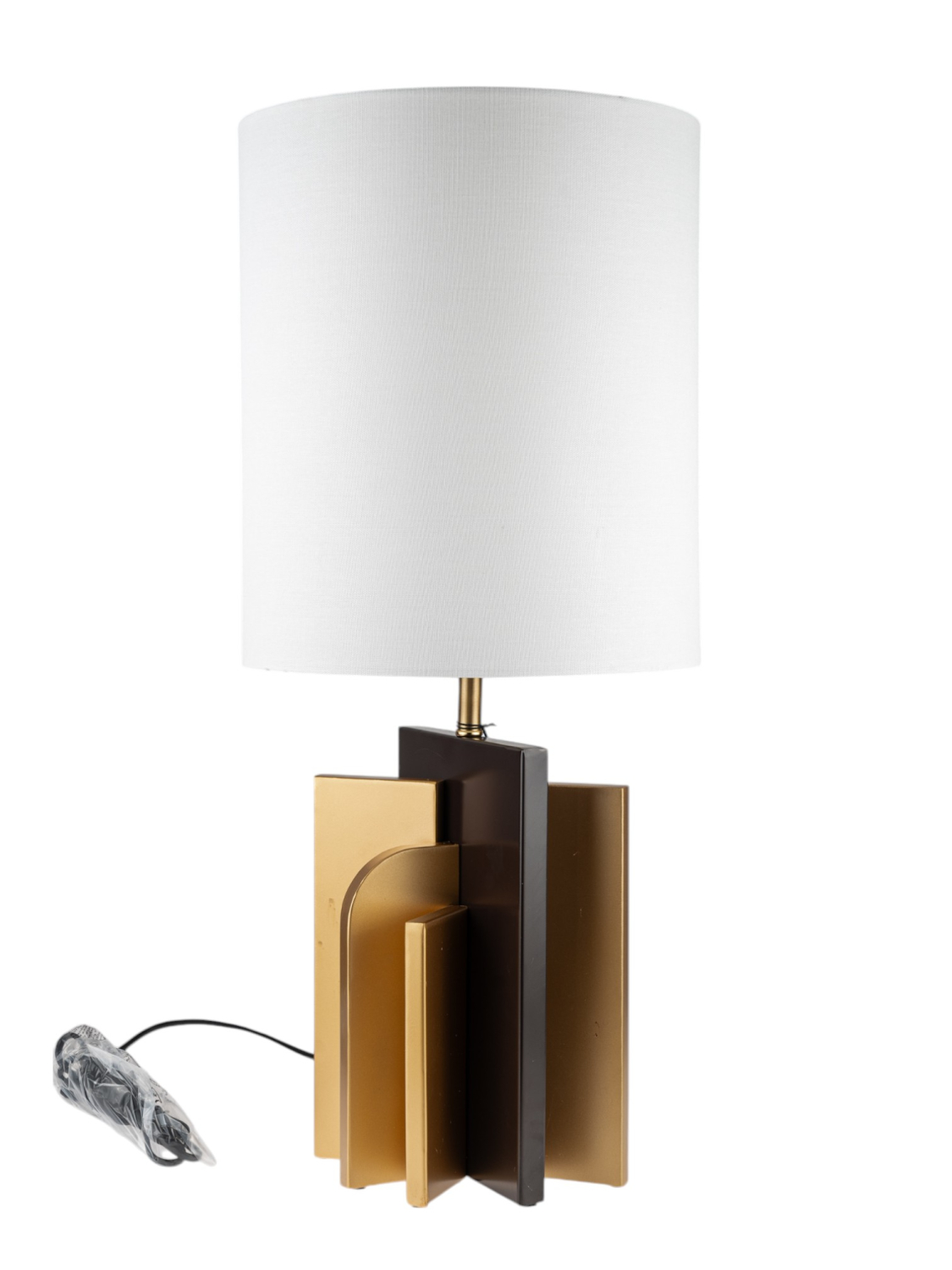 ZEN COLLECTION Φωτιστικό Επιτραπέζιο Ξύλινο Με Λευκό Καπέλο 30x60εκ. Zen Collection 24.35.51127 (Υλικό: Ξύλο, Χρώμα: Λευκό) - ZEN COLLECTION - 24.35.51127