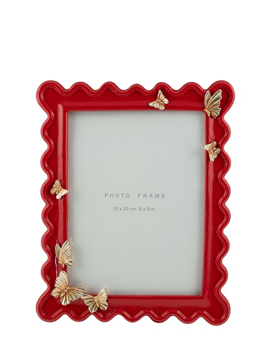 Κορνίζα Polyester Κόκκινη Με Χρυσές Πεταλούδες 15x20εκ. Zen Collection 25.50.52360 (Υλικό: Polyester, Χρώμα: Κόκκινο) - ZEN COLLECTION - 25.50.52360