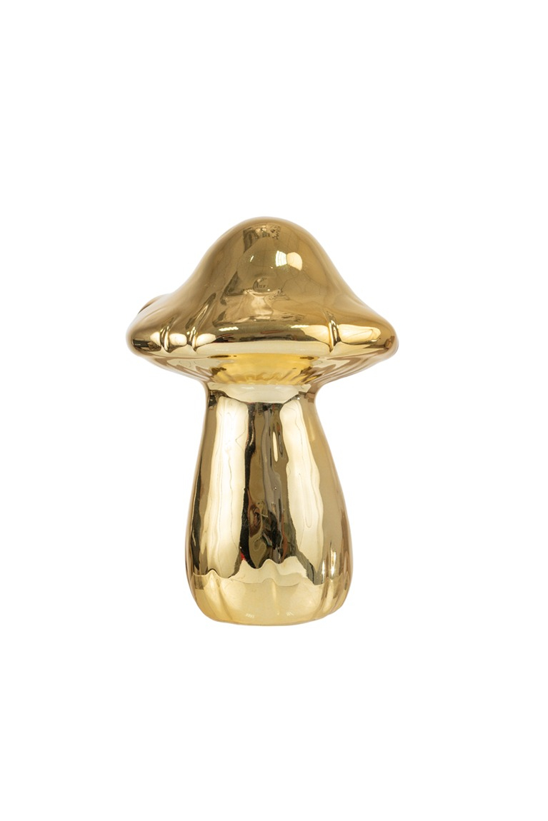 Διακοσμητικά Επιτραπέζια 24home - ΣΗΜΑΝΤΙΚΟ: Σε περίπτωση διαφοράς τιμής από το κατάστημα ισχύει παντα και μόνο η τιμή του καταστήματος Διακοσμητικό Επιτραπέζιο Μανιτάρι Κεραμικό Χρυσό 15x10,