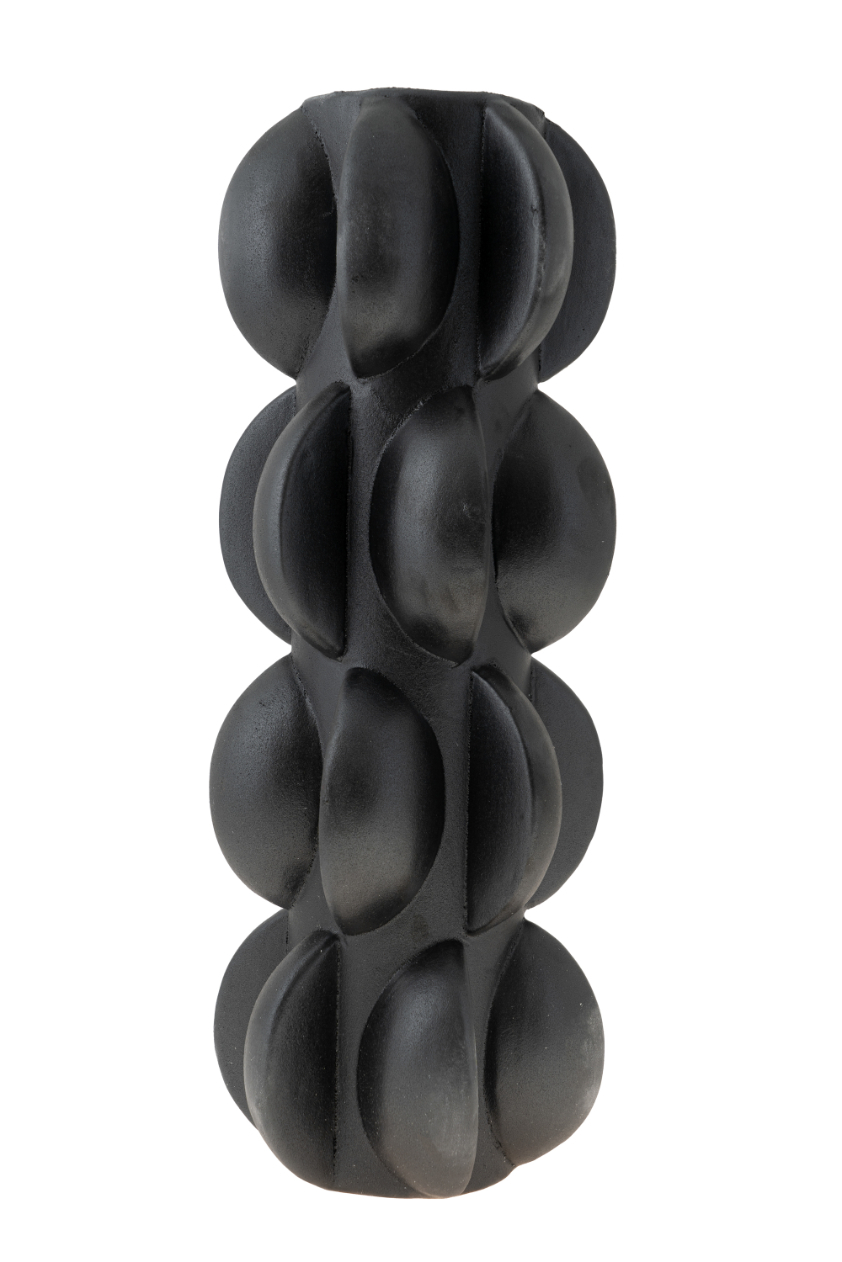 Βάζο Διακοσμητικό Κεραμικό Μαύρο Ματ 17x17x45,5εκ. Zen 