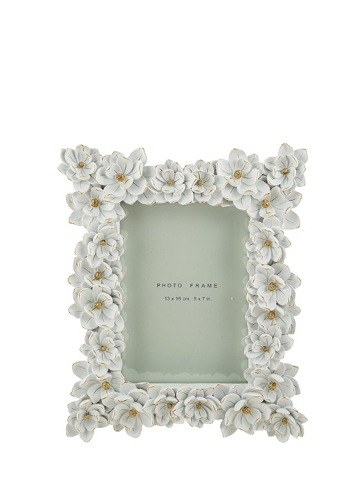 Κορνίζα Polyester Με Λουλούδια Λευκά-Χρυσό 13x18εκ. Zen Collection 25.50.52353 (Υλικό: Polyester, Χρώμα: Λευκό) - ZEN COLLECTION - 25.50.52353